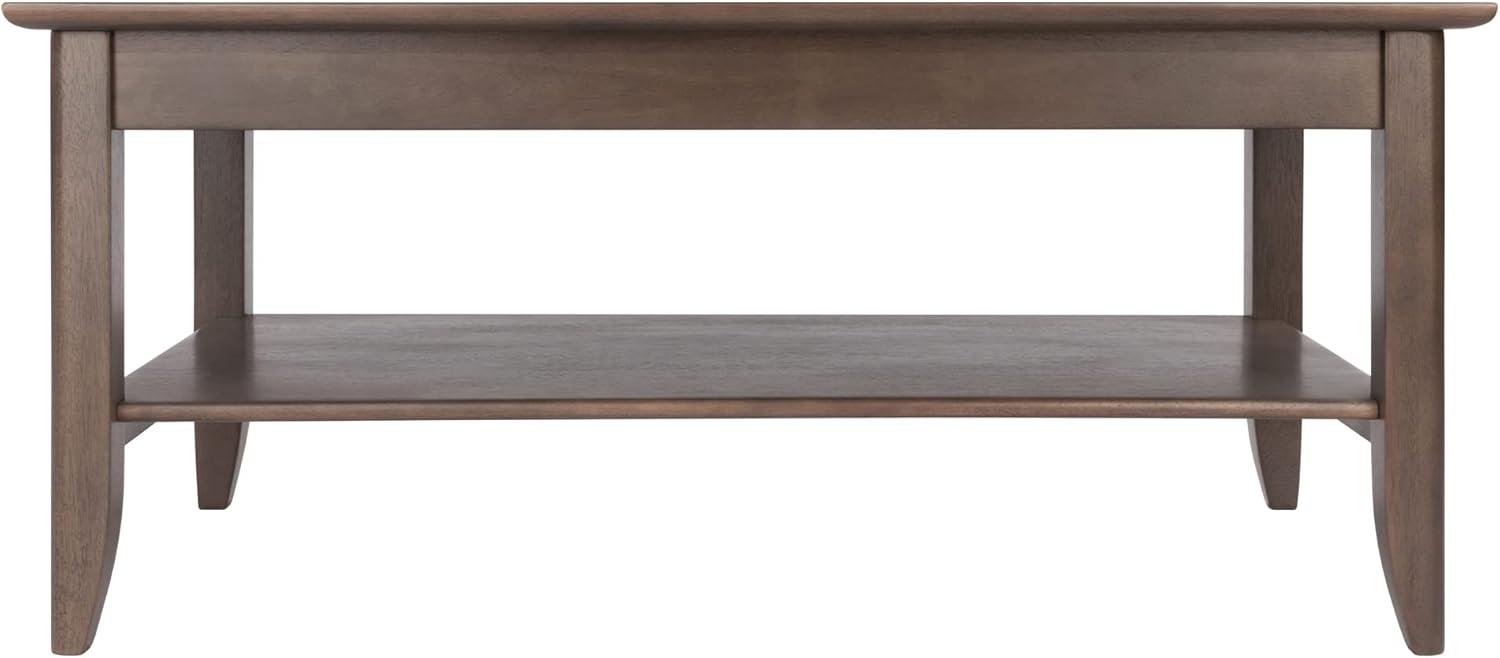 Santino Transitional Rectangular Coffee Table in Oyster Gray