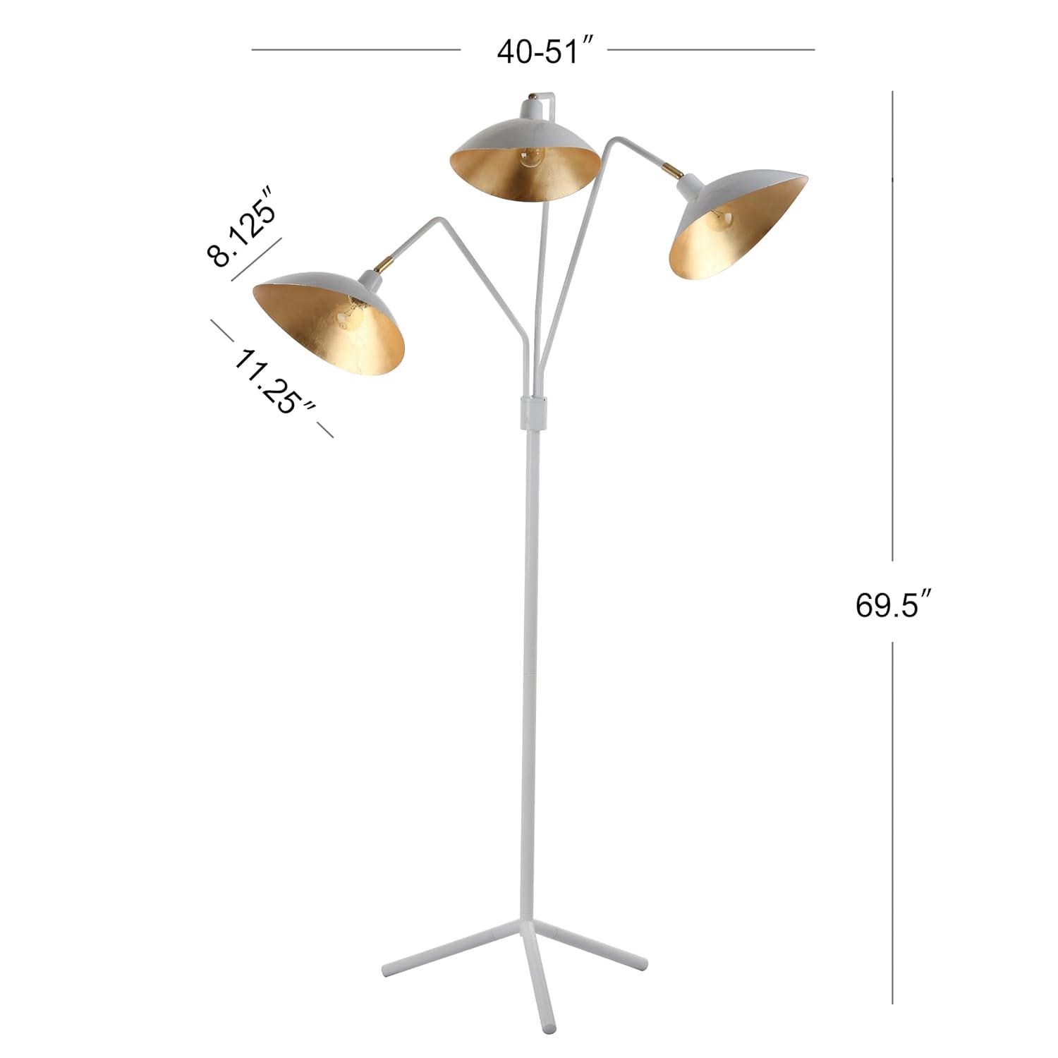 Iris Floor Lamp - LIT4361 - White/Gold - Safavieh