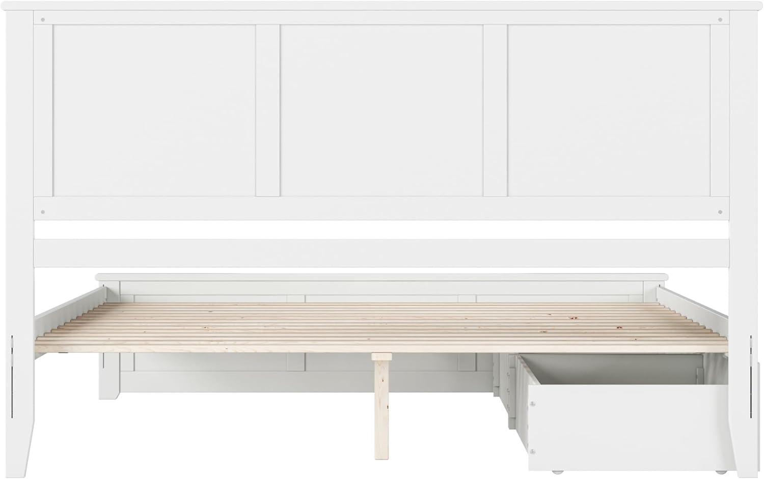 Madison Solid Wood Platform Bed with Matching Footboard & Storage Drawers