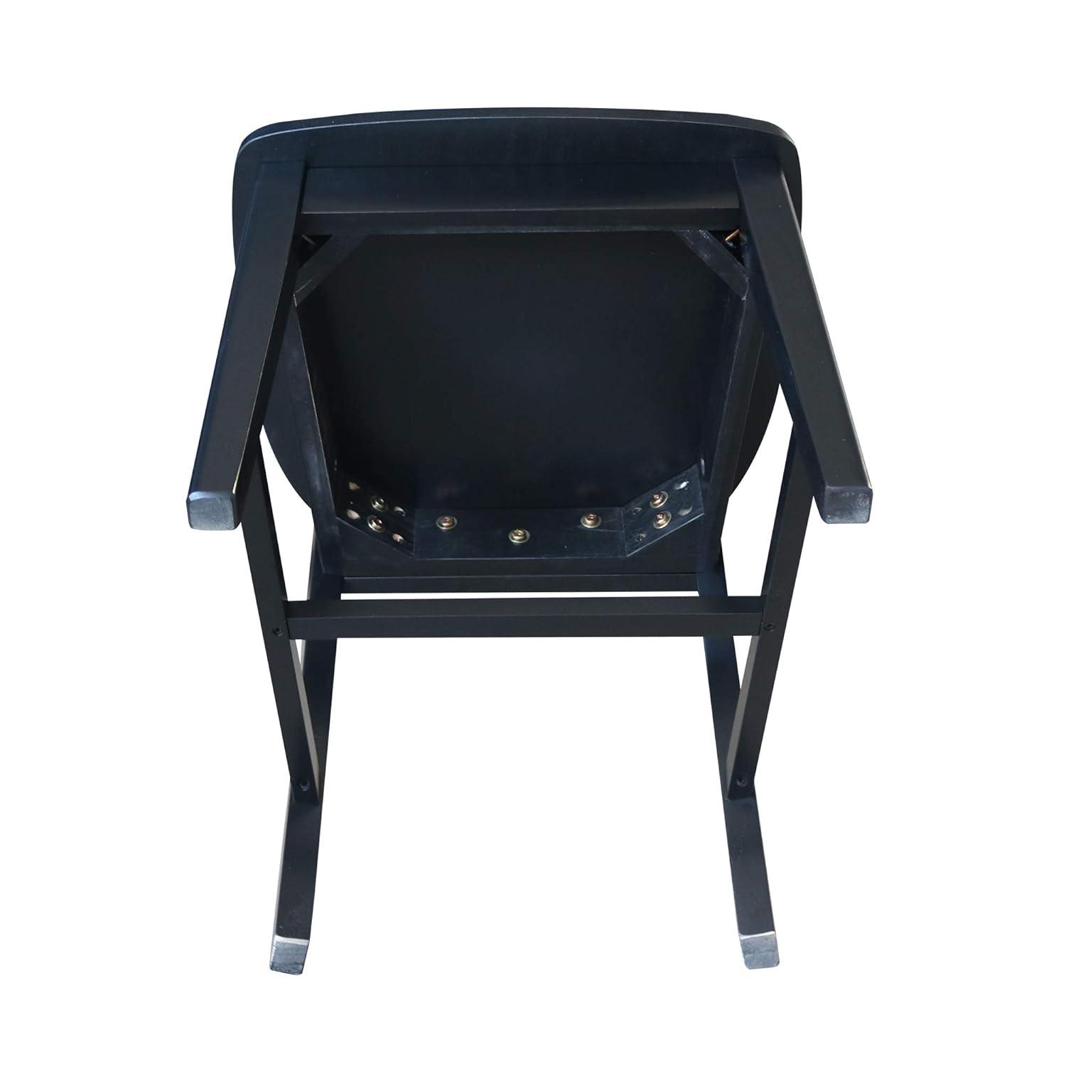 Set of 2 Mission Side Chair Black - International Concepts: Solid Wood, Slat Back, Armless