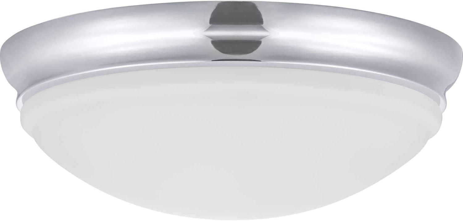 Eco-Friendly 15" LED Globe Flush Mount in Brushed Nickel