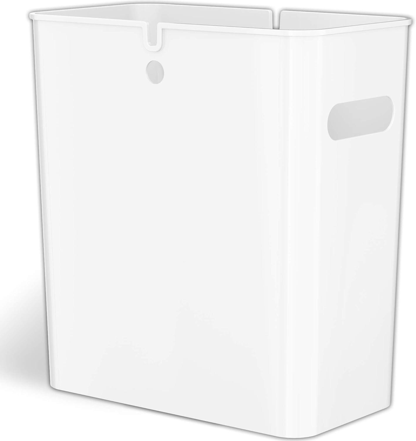 Polar White 4.2 Gallon Touchless Plastic Trash Can