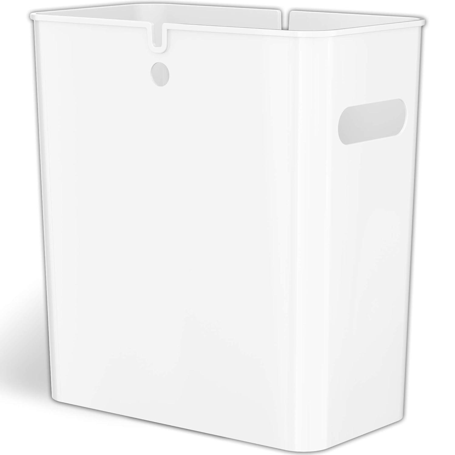 iTouchless SlimGiant Wastebasket 4.2 Gallon White