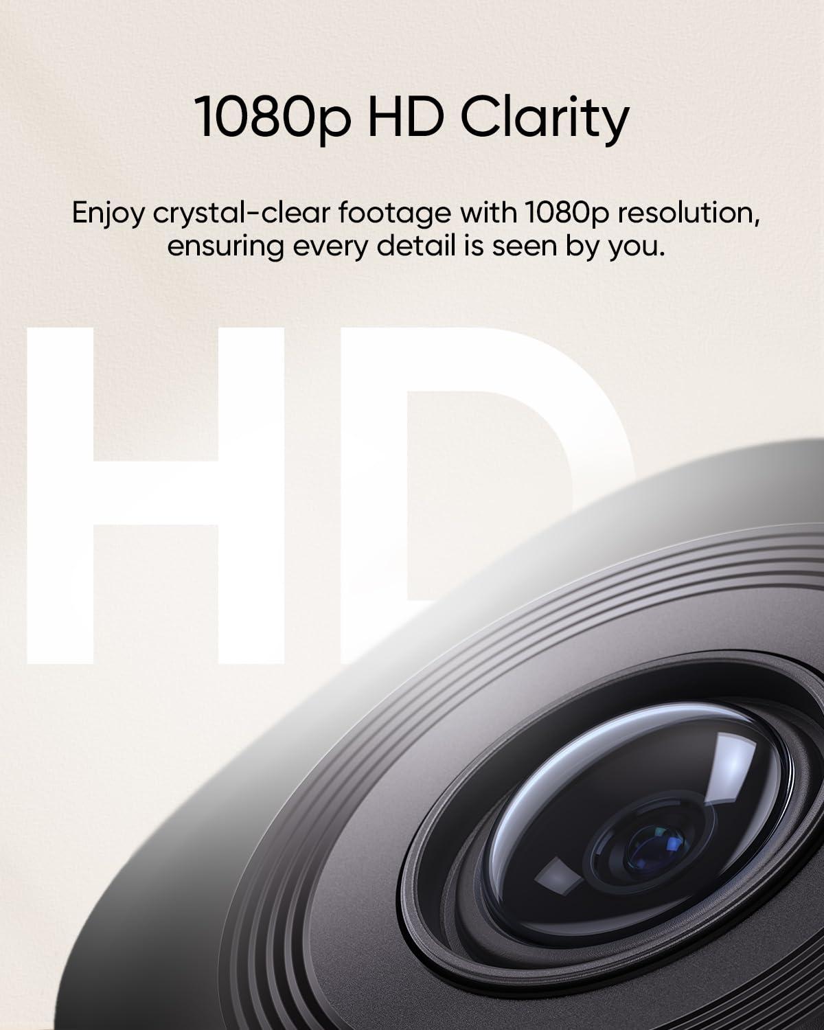 eufy Security Indoor Cam C210, Home Security Camera, 1080p Resolution 360° PTZ, Plug-in Security Indoor Camera with 2.4G Wi-Fi, Human/Motion AI, Night Vision, AI Tracking, HomeBase 3 Compatible