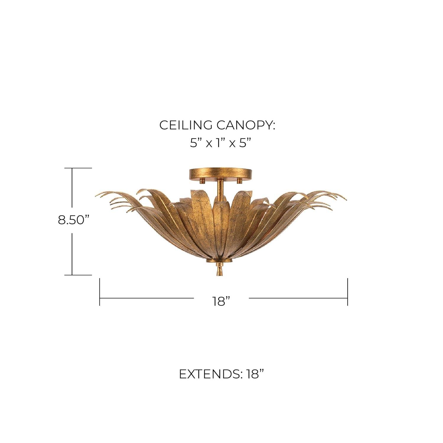 Capital Lighting - Eden - 3 Light Semi-Flush Mount In Bohemian Style-8.5 Inches