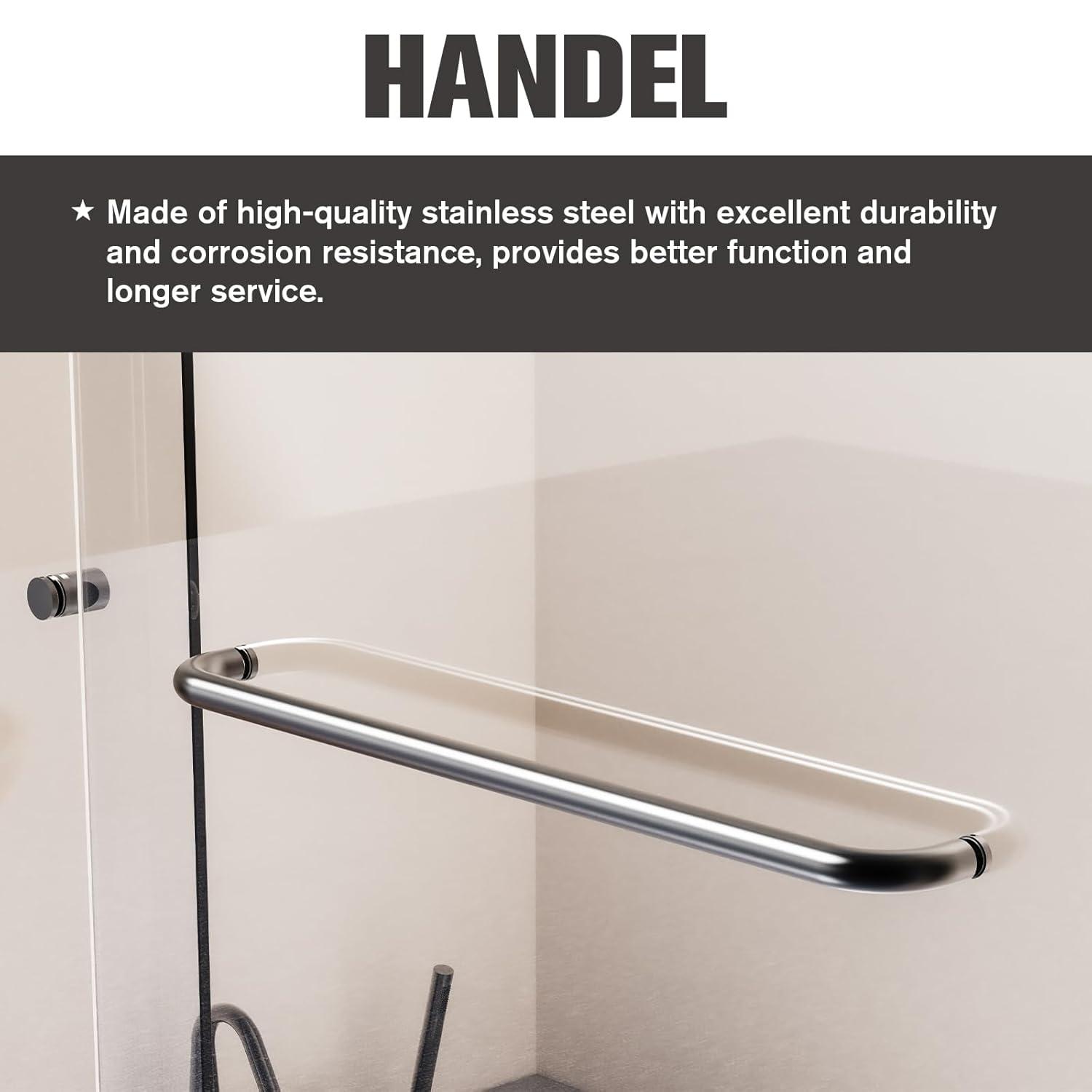 56 - 60 in. W x 58 in. H Semi-Frameless Sliding Bathtub Door in Finish with Clear SGCC Tempered Glass