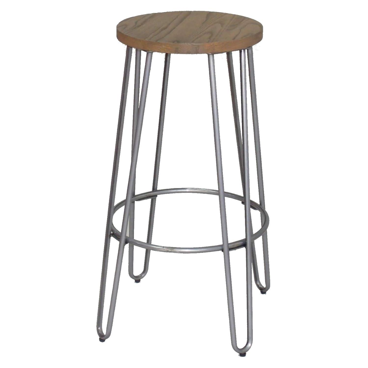 29" Quinn Barstool Metal - ACEssentials: Powder-Coated Steel Frame, Fixed Height, Mid-Century Modern Design
