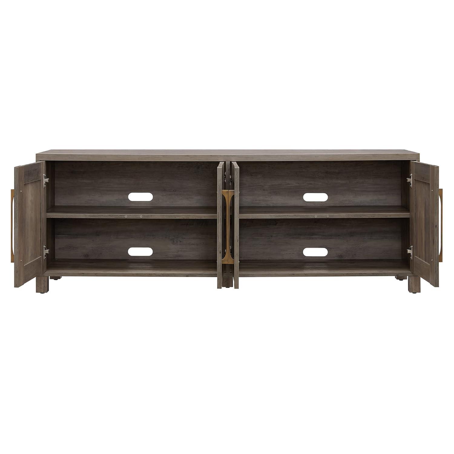Evelyn&Zoe Chabot Rectangular TV Stand for TV's up to 75", Gray Oak