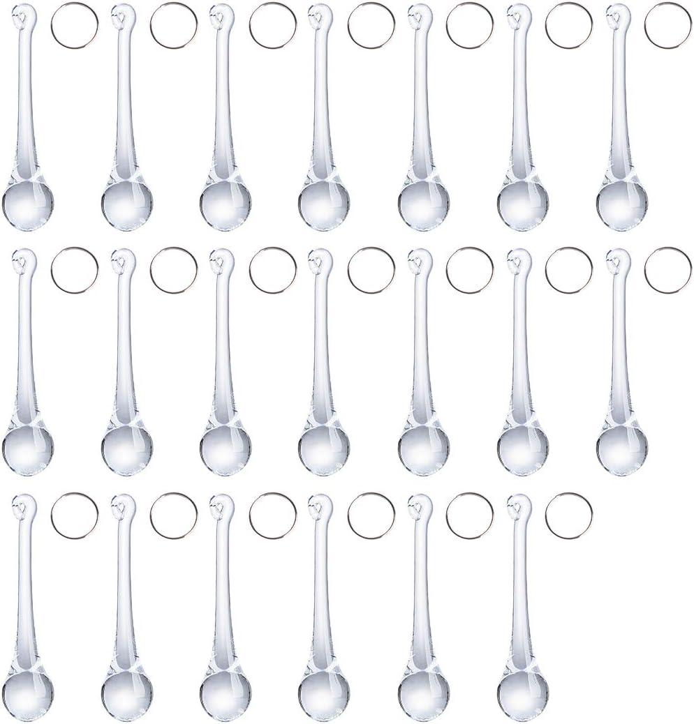LONGWIN 20pcs Crystal Teardrop Chandelier Pendant Parts Wedding Party Christmas Tree Decorations Ornaments