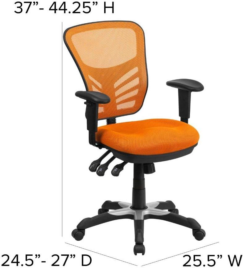 Flash Furniture Mid-Back Mesh Multifunction Executive Swivel Ergonomic Office Chair with Adjustable Arms