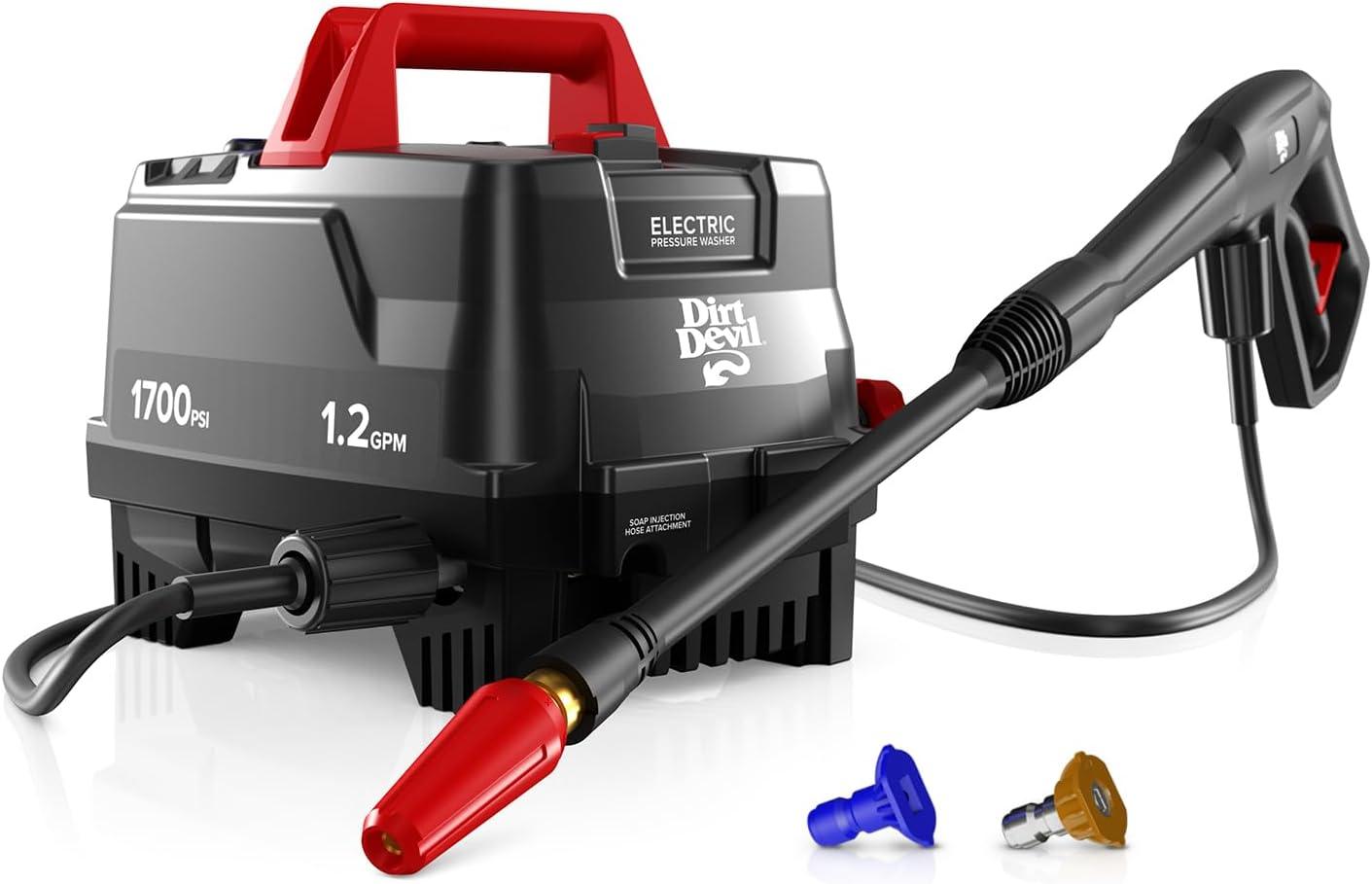 Dirt Devil 1700 PSI Black Electric Pressure Washer with Accessories