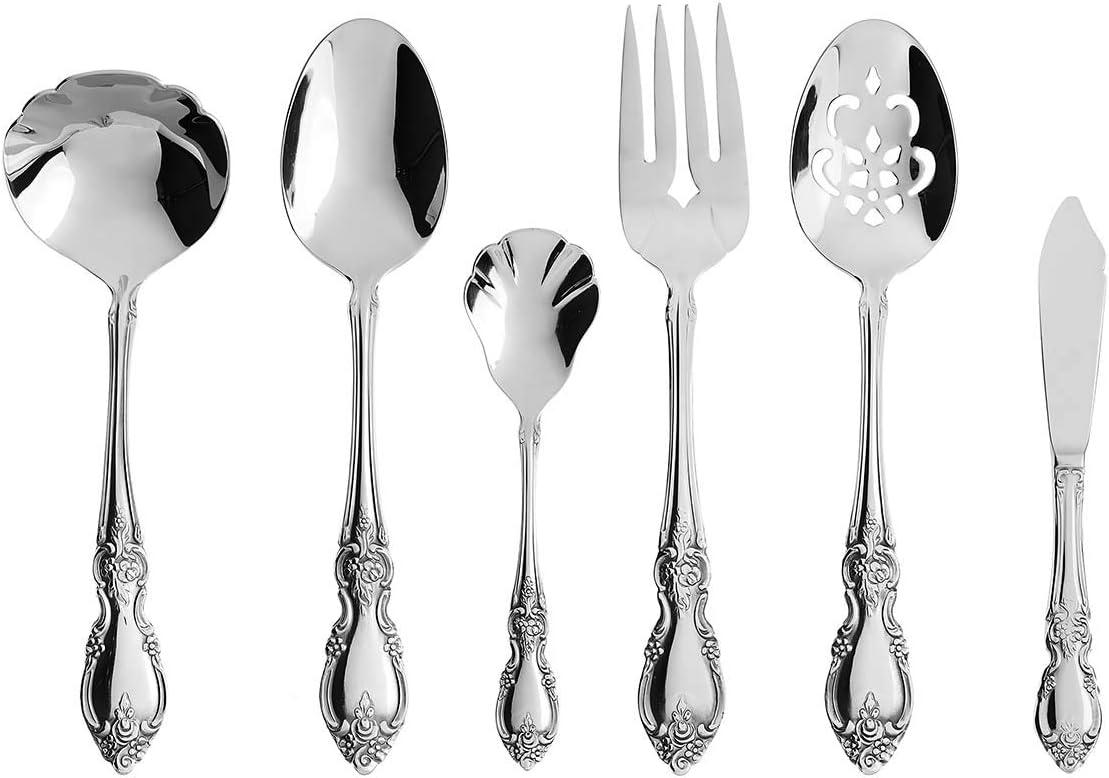 Louisiana Stainless Steel Ornate 6-Piece Serving Set