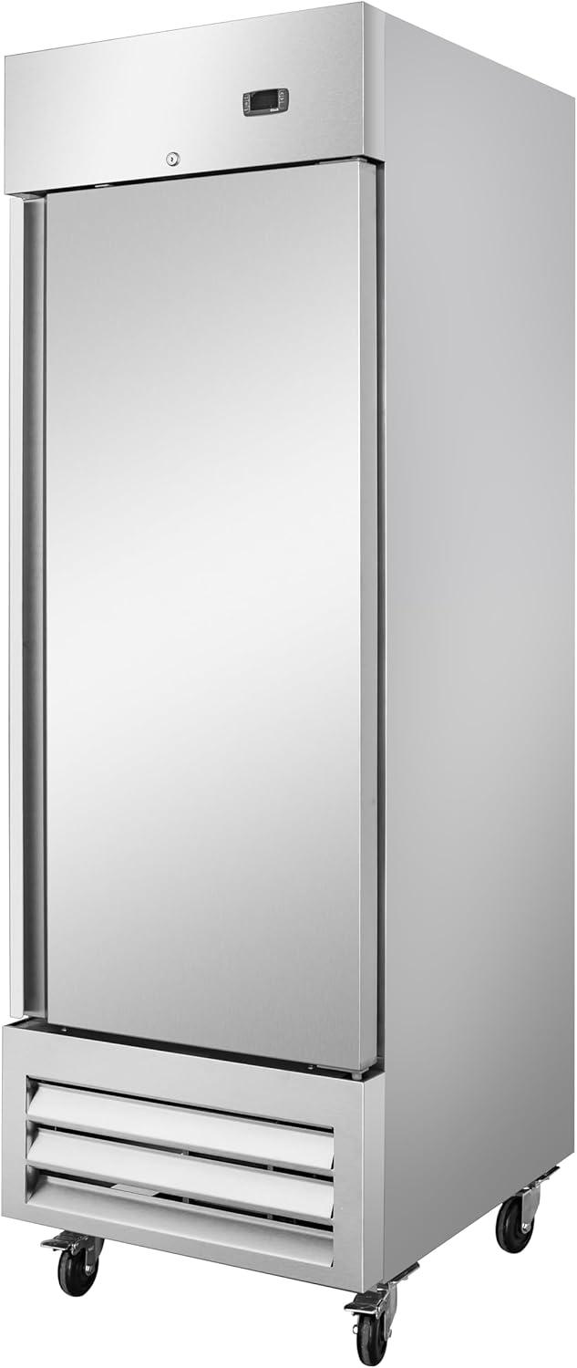 27-Inch Stainless Steel Convertible Refrigerator Freezer with Glass Door