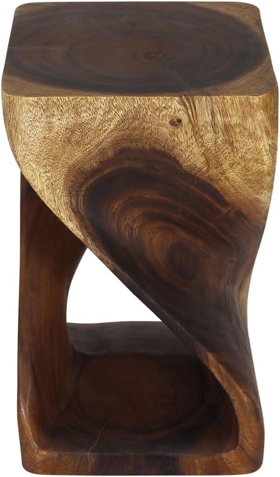 Haussmann® Original Wood Twist Stool 12 X 12 X 20 In High Walnut Oil