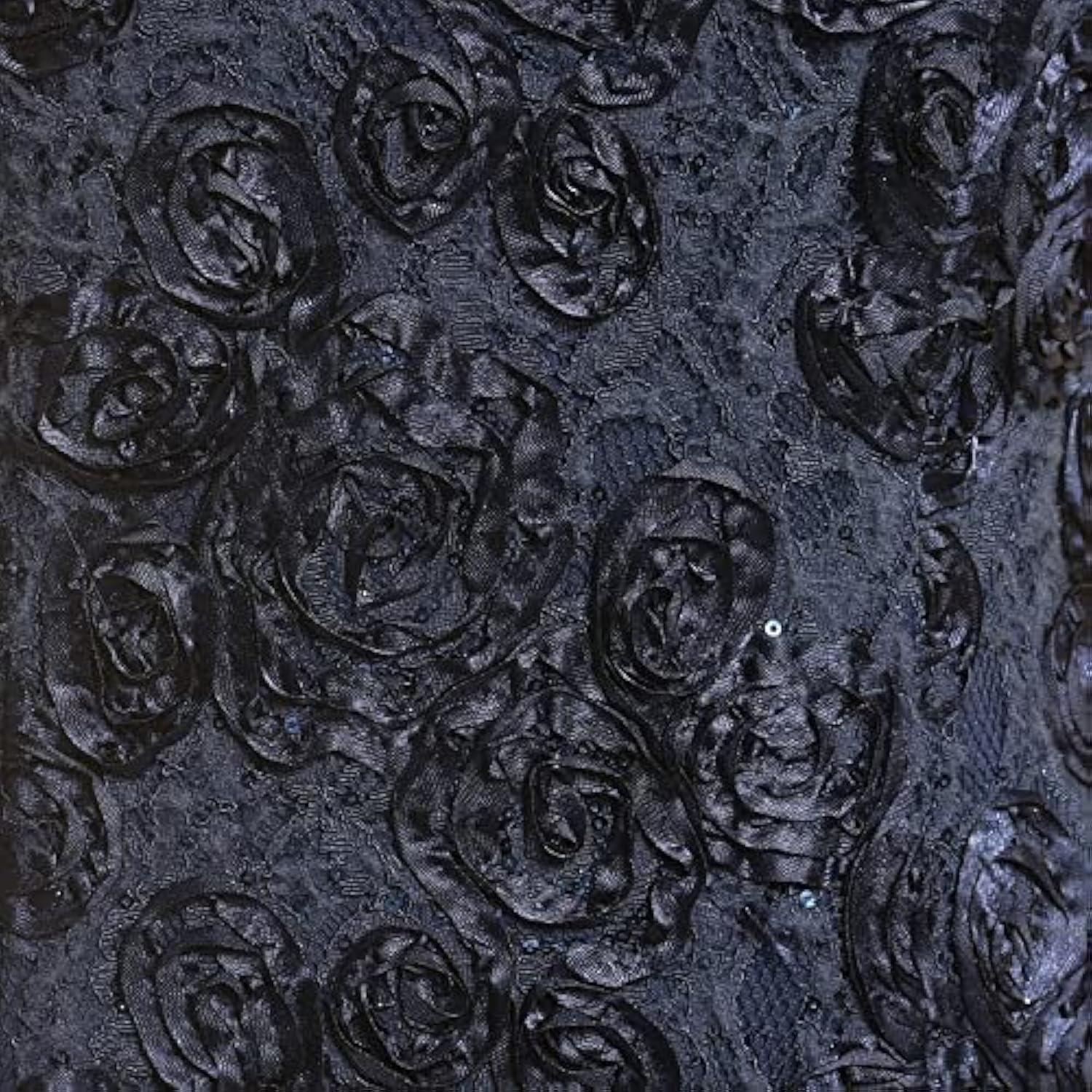 Navy Floral Lace Sequin Maxi Dress with Short Sleeves