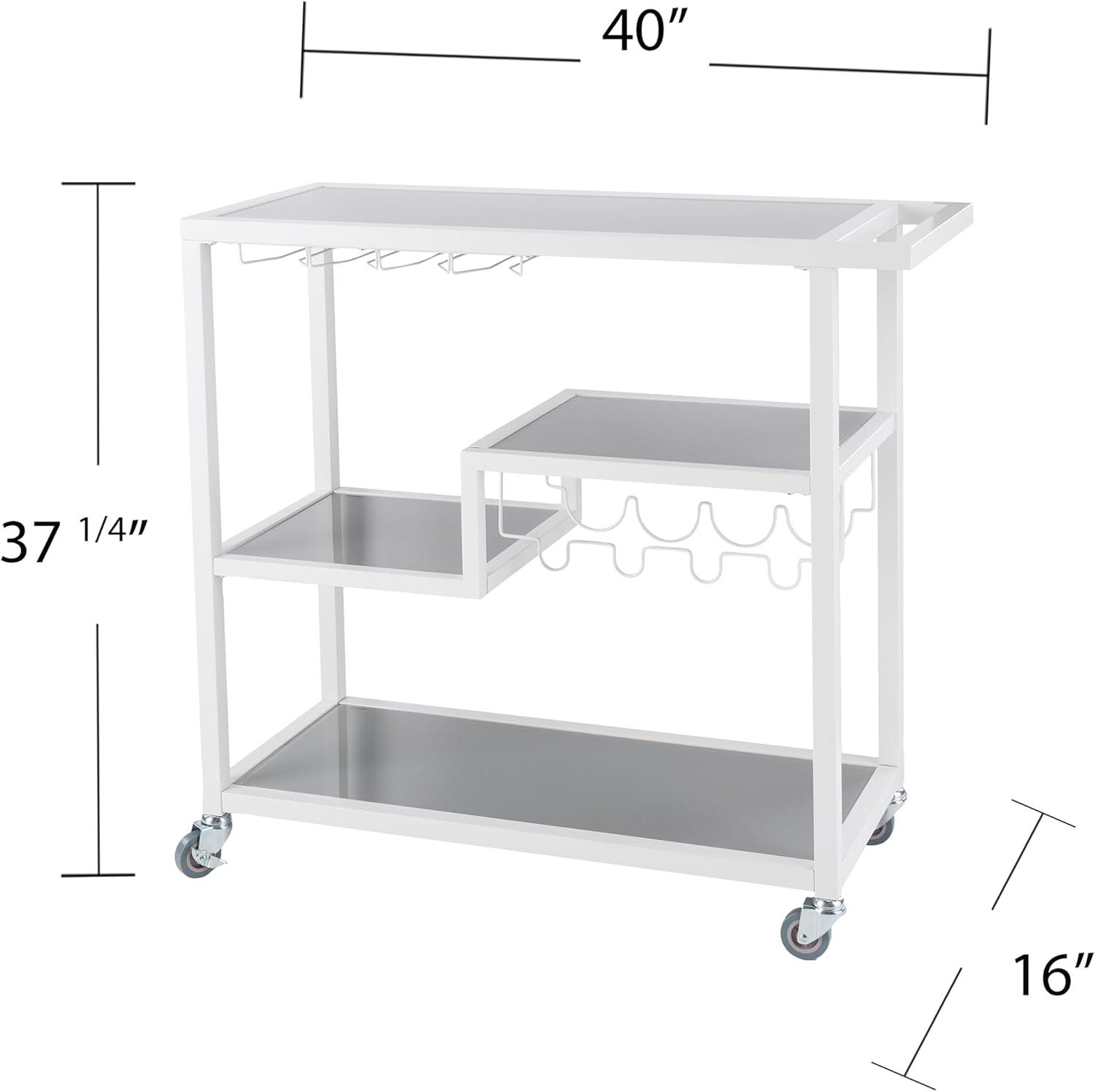 Holly & Martin Zephs Bar Cart, White