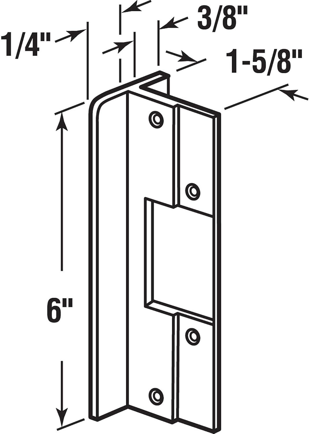 Prime-Line 8.438 in. H X 6 in. L Silver Extruded Aluminum Door Lock Guards