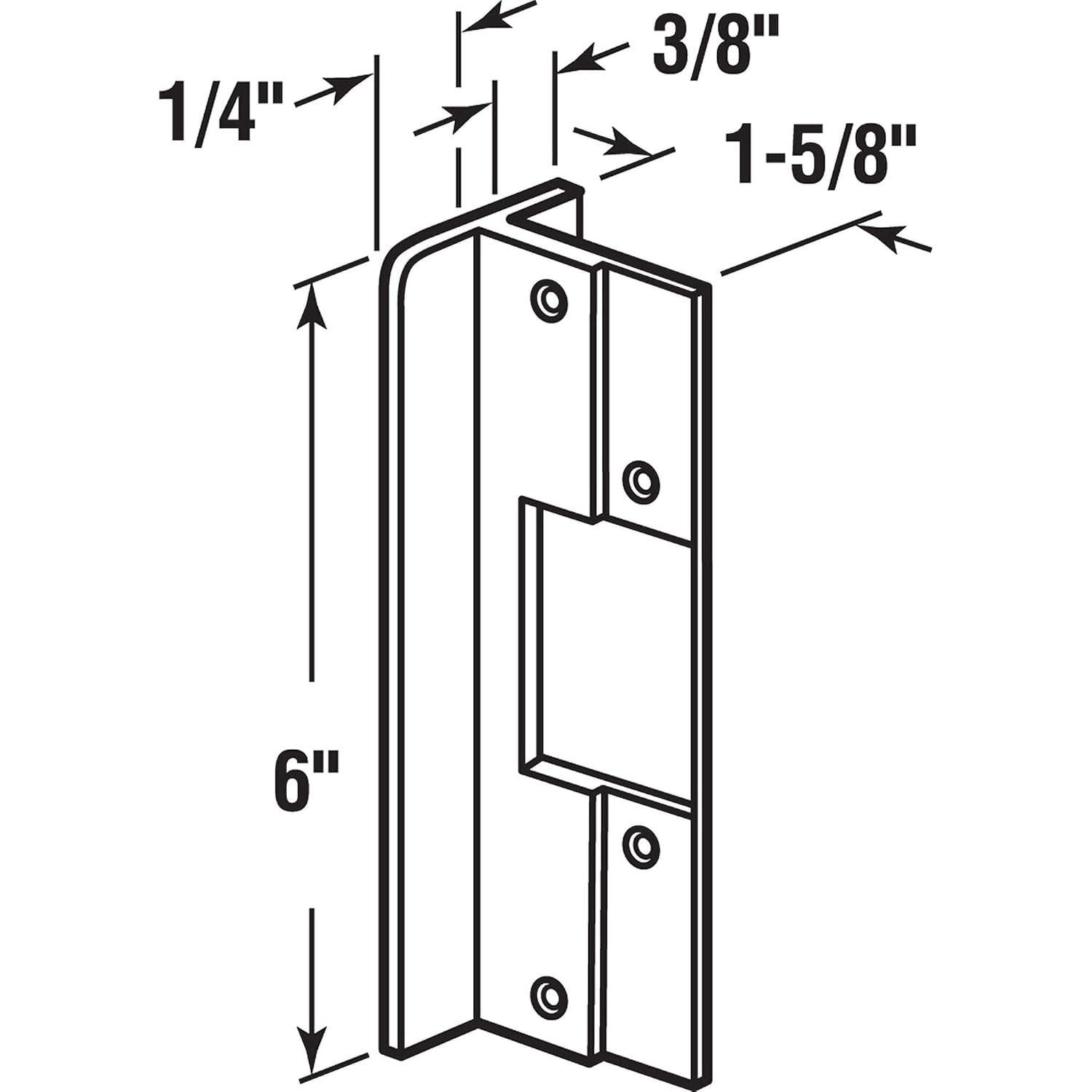 Prime-Line 8.438 in. H X 6 in. L Silver Extruded Aluminum Door Lock Guards