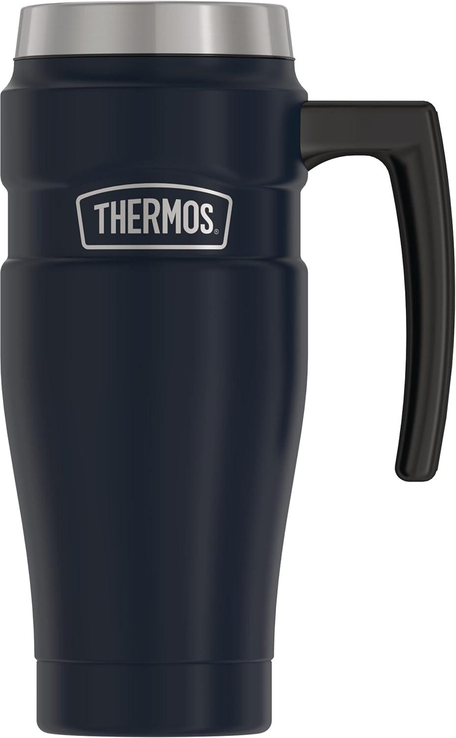 Thermos 16 oz. Stainless King Travel Mug with Handle - Matte Midnight Blue