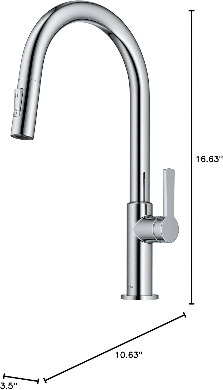 KRAUS Oletto Single Handle Pull Down Kitchen Faucet