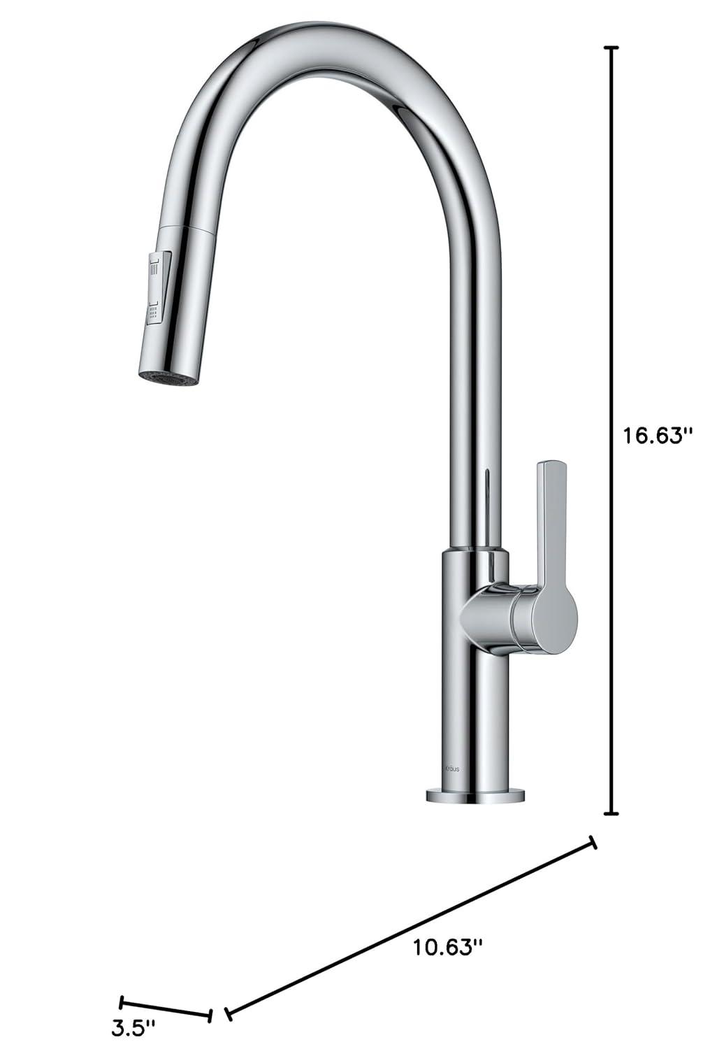 KRAUS Oletto Single Handle Pull Down Kitchen Faucet