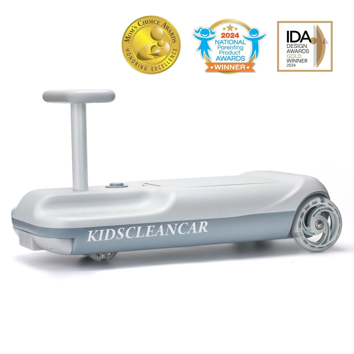 12V Ride-On Car with Cleaning Fun, 3 in 1 Gokart, Soft-Start, 5-Speed Adjustable, Detachable mop, Rechargeable Battery, 160lbs Capacity, Indoor & Outdoor for Kids Ages 3+ Gray