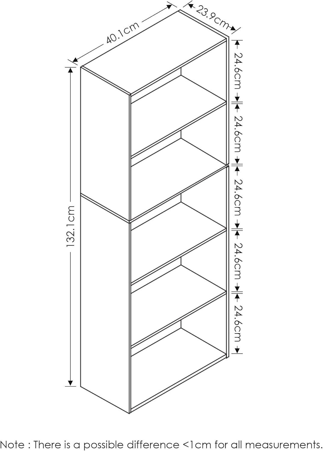 Furinno 5 Cube Reversible Storage Bookcase Open Shelf Organzier Horizontal Vertical,Green