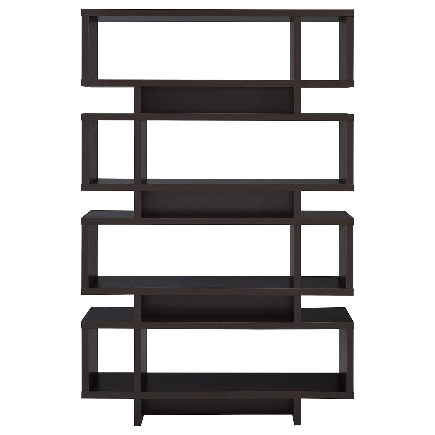 Coaster Home Furnishings 4 Tier Display Bookcase Storage Shelf, Cappuccino