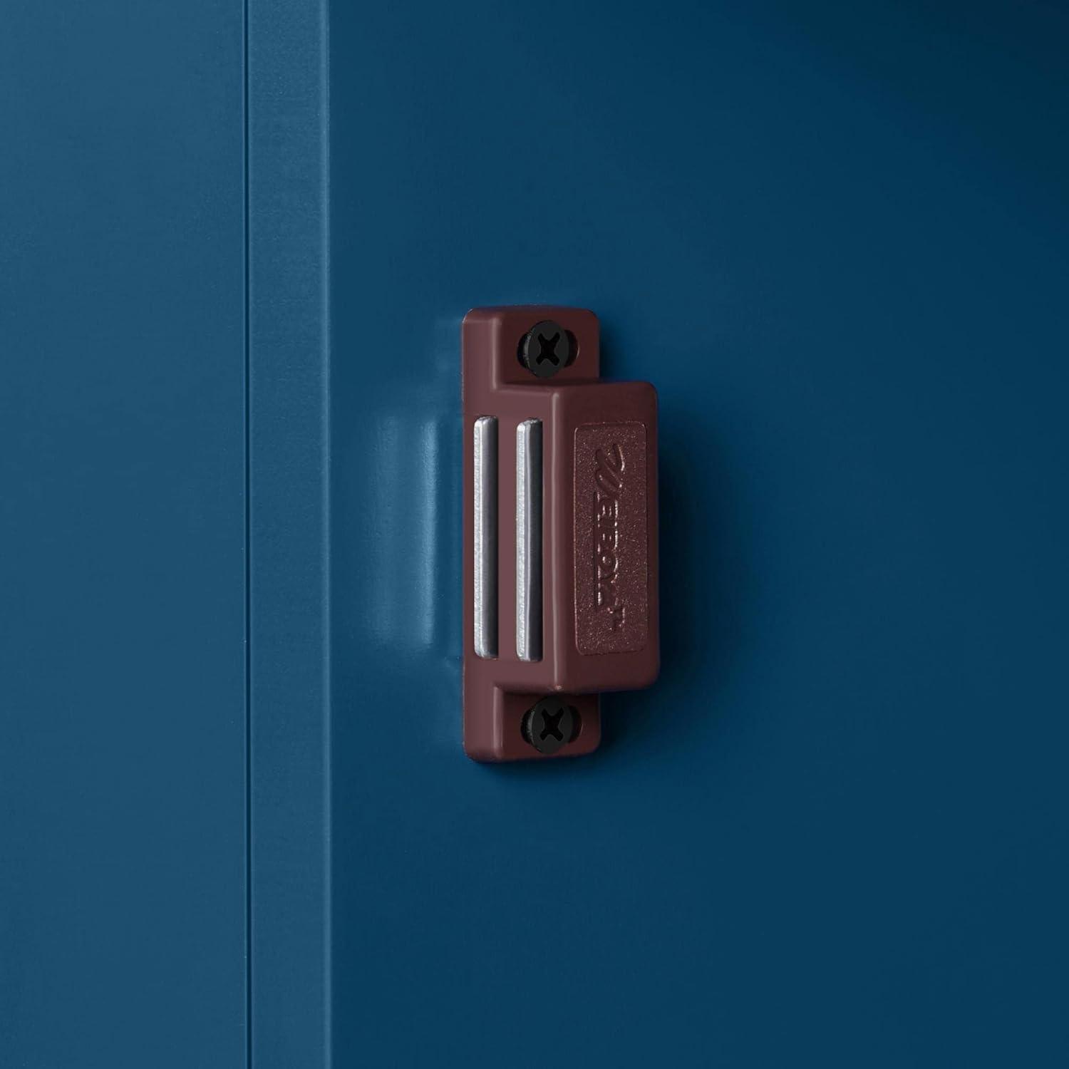 Topeakmart Wood Bathroom Floor Cabinet, Free Standing Storage Cabinet with 3 Drawers and Cupboard for Hallway/Entryway/Living Room Accent Furniture, Navy Blue