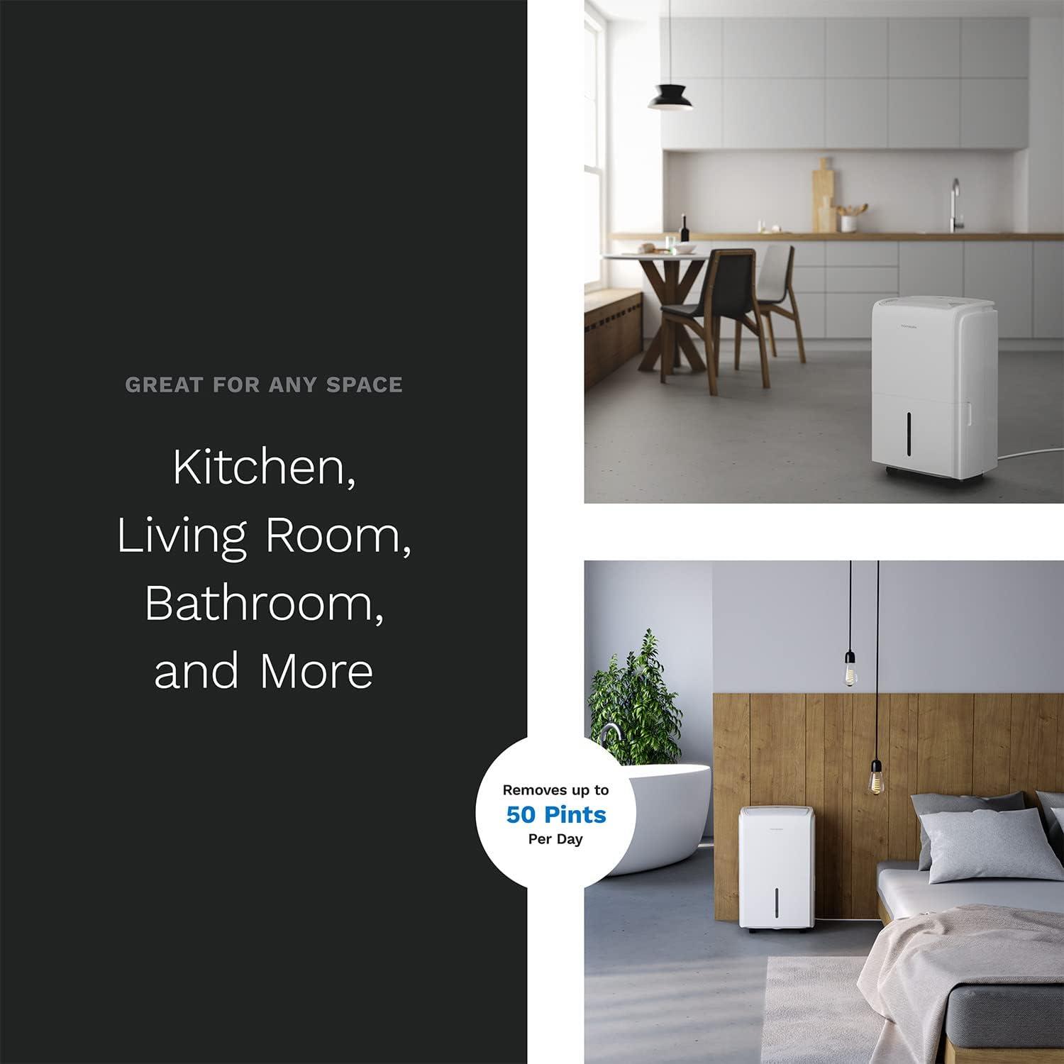 hOmeLabs hOmeLabs 4,000 Sq. Ft Energy Star Dehumidifier with Pump – Ideal for Bedrooms and Laundry Rooms