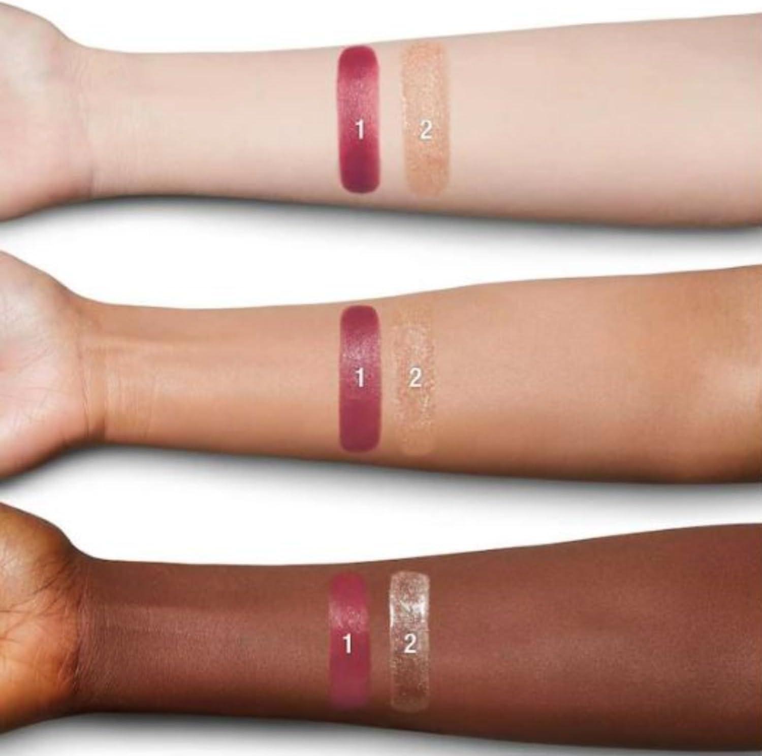 CHARLOTTE TILBURY 90s Pink Rose Gloss and Rose Lipstick Duo - 90s Pink K.I.S.S.I.N.G Lipstick and Ibiza Nights Lip Lustre