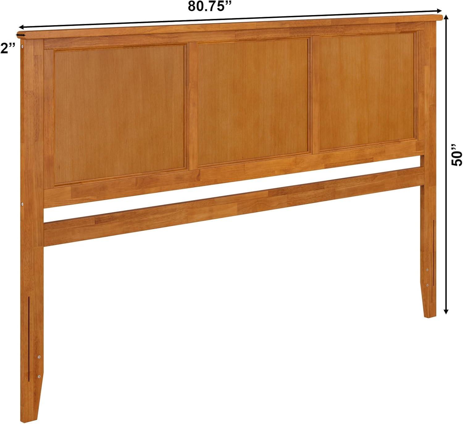 AFI Furnishings Madison King Solid Wood Panel Headboard in Light Toffee