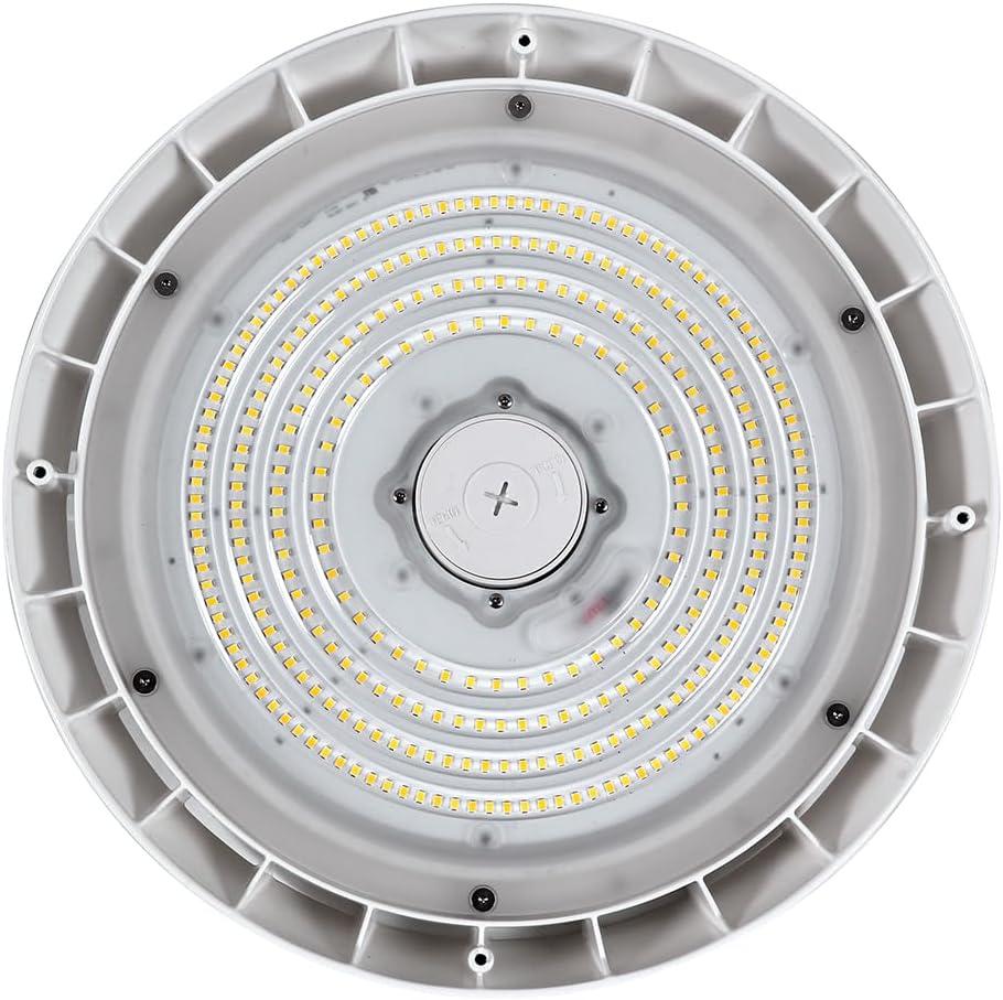 White Aluminum 13-Inch Round LED High Bay Light