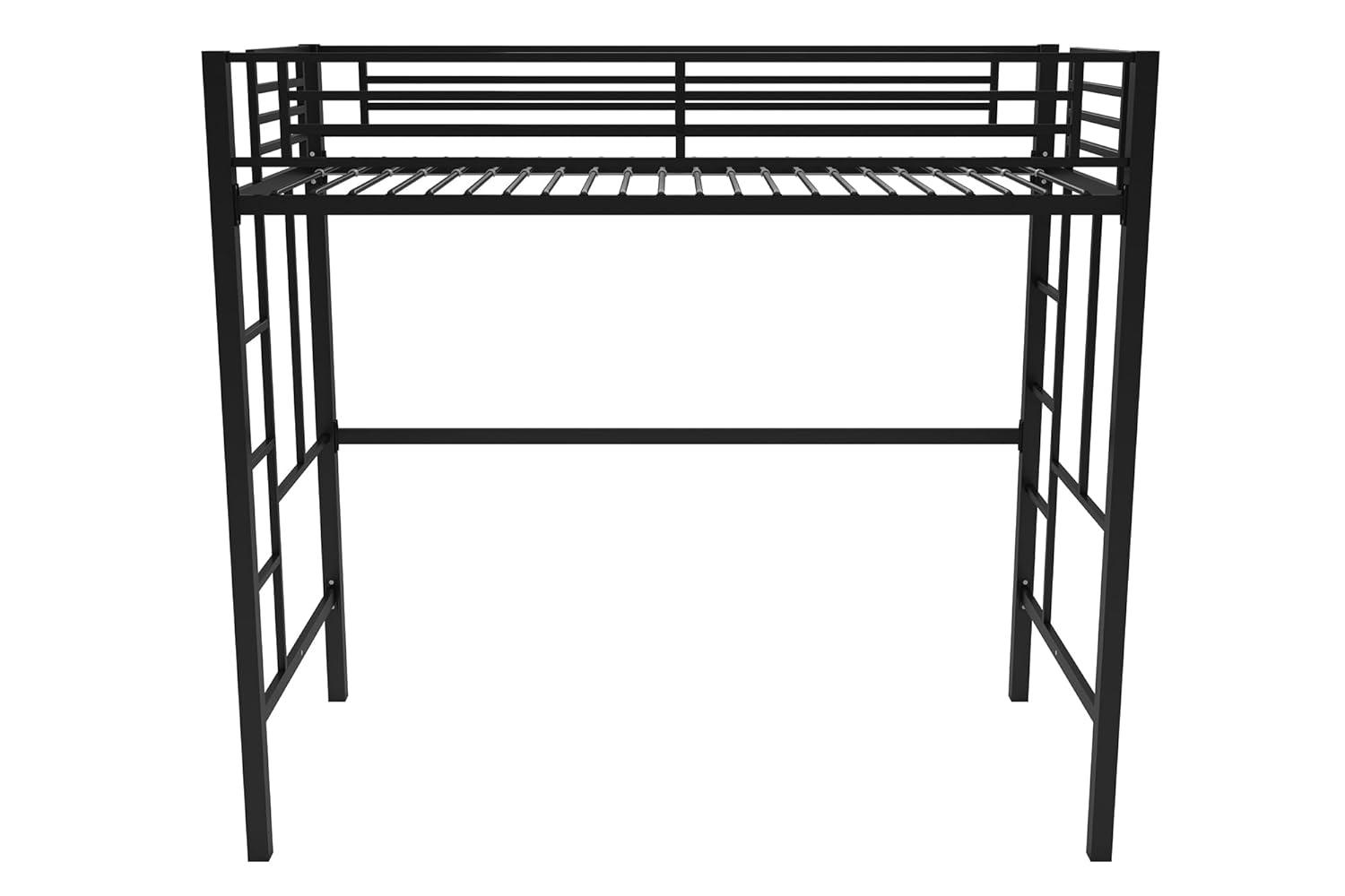 Your Zone Brittain Twin Metal Loft Bed, Pink