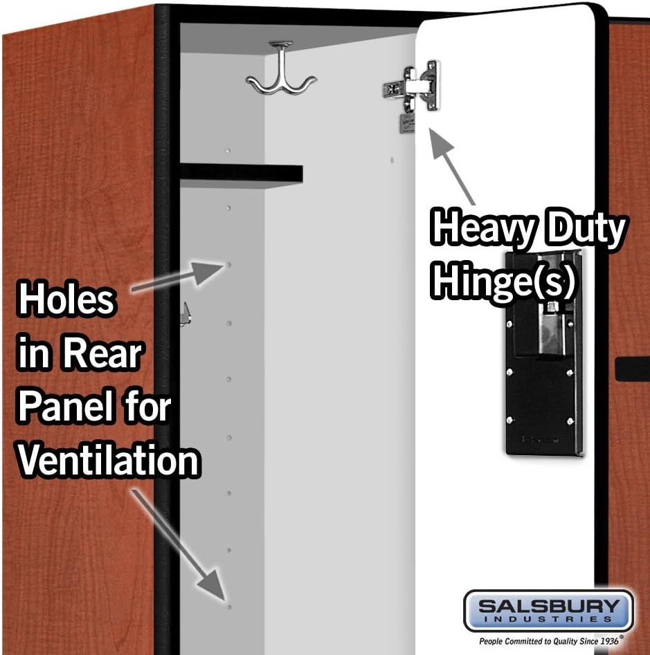 Cherry Wood Double Tier Lockable S-Style Locker, 76" x 36"