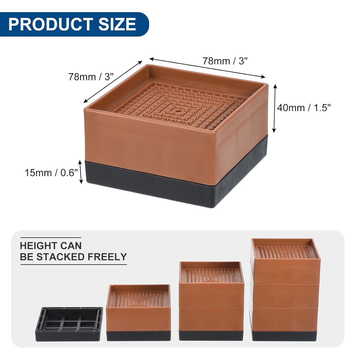 4 Pcs Bed Lifts Furniture Risers Recliner Monitor Table Chair