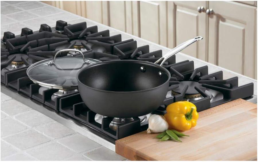 Hard-Anodized Non-Stick 3-Quart Chef's Pan with Glass Cover