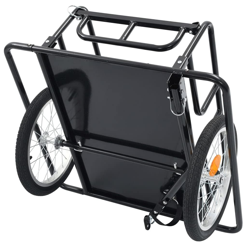 VidaXL Bike Trailer 51.2"x28.7"x19.1" Steel Black