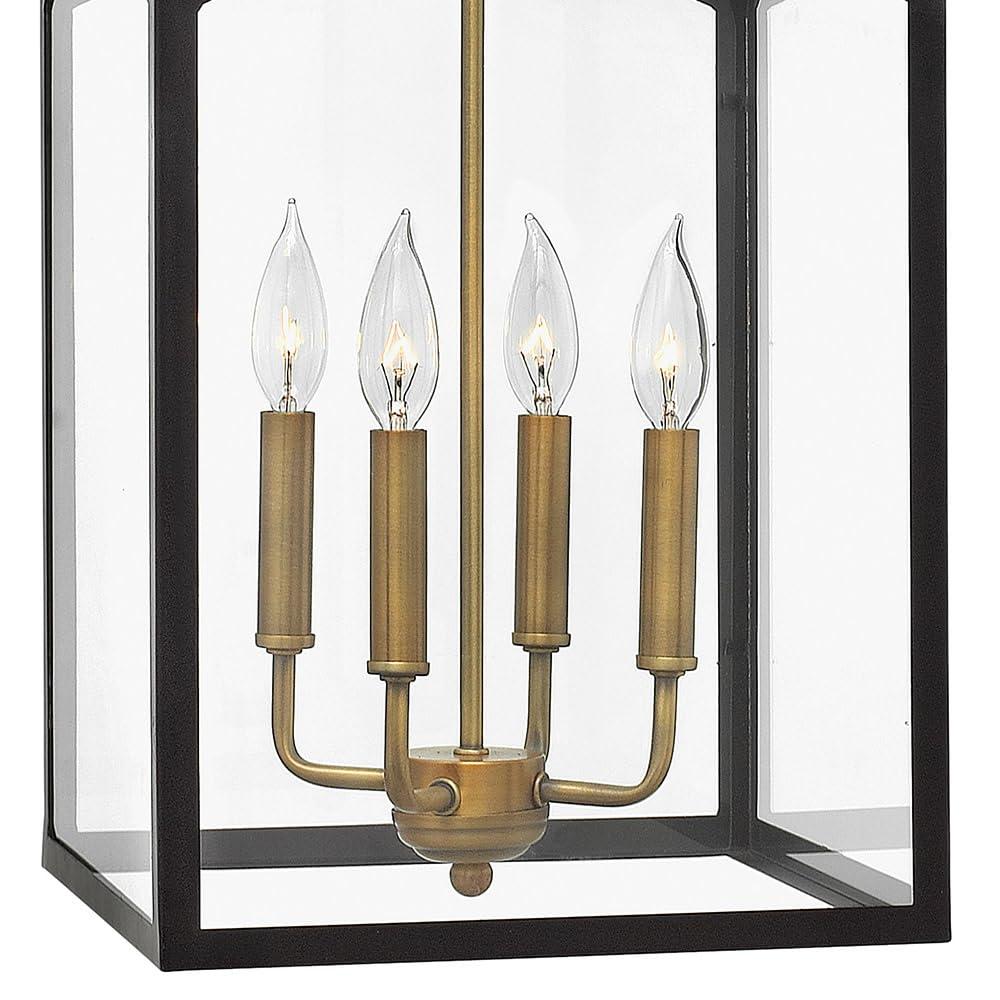 Hinkley 8-Light Two-Tier Open Frame Foyer Chain-Hung Rectangle Chandelier