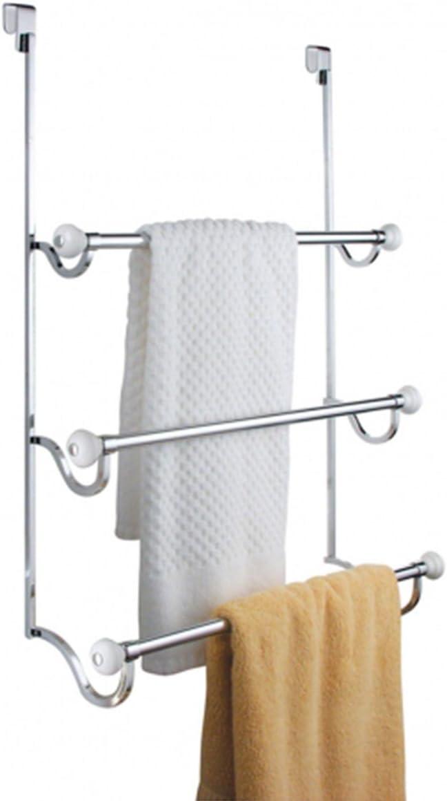 York Metal Over the Shower Door Towel Rack for Bathroom, 4.75" x 17.75" x 22.5", Chrome