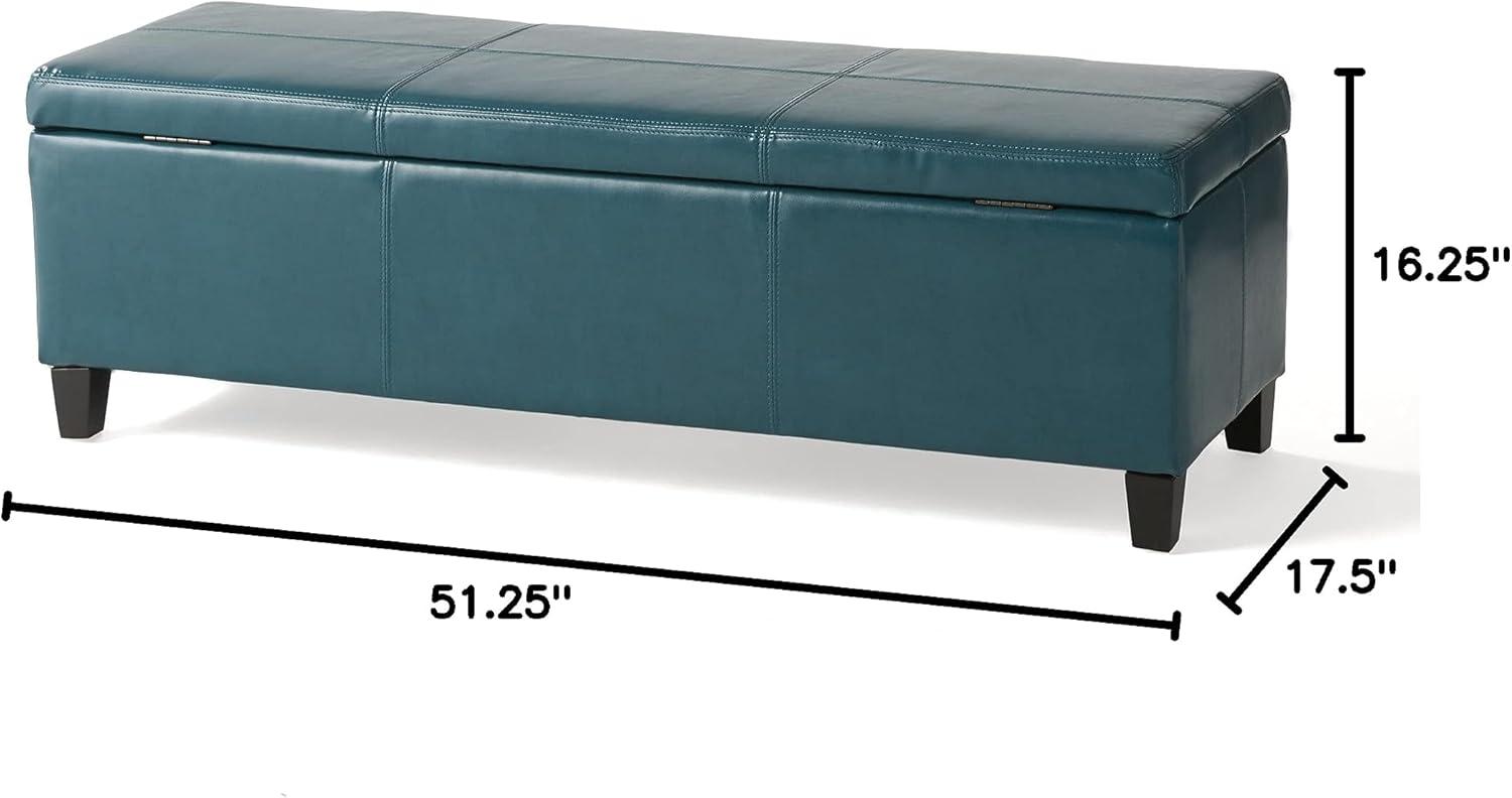 Lucinda Faux Leather Storage Ottoman Bench - Christopher Knight Home