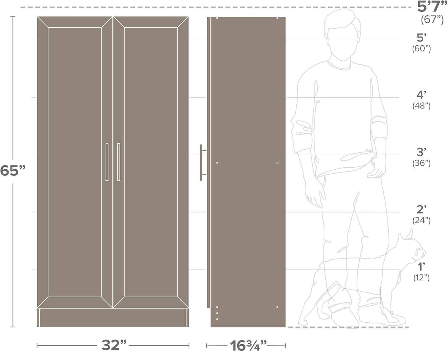 Prepac Elite 3 Shelf Accent Cabinet with Panel Doors