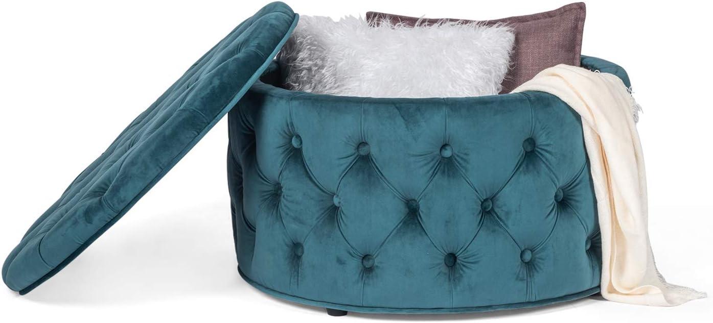 Amram Tufted Round Storage Ottoman