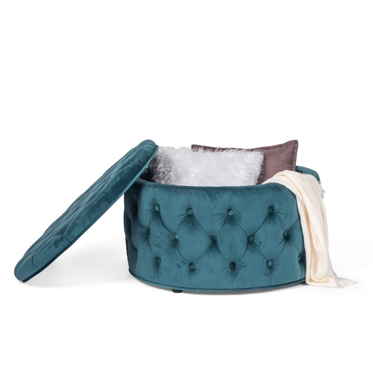 Amram Tufted Round Storage Ottoman