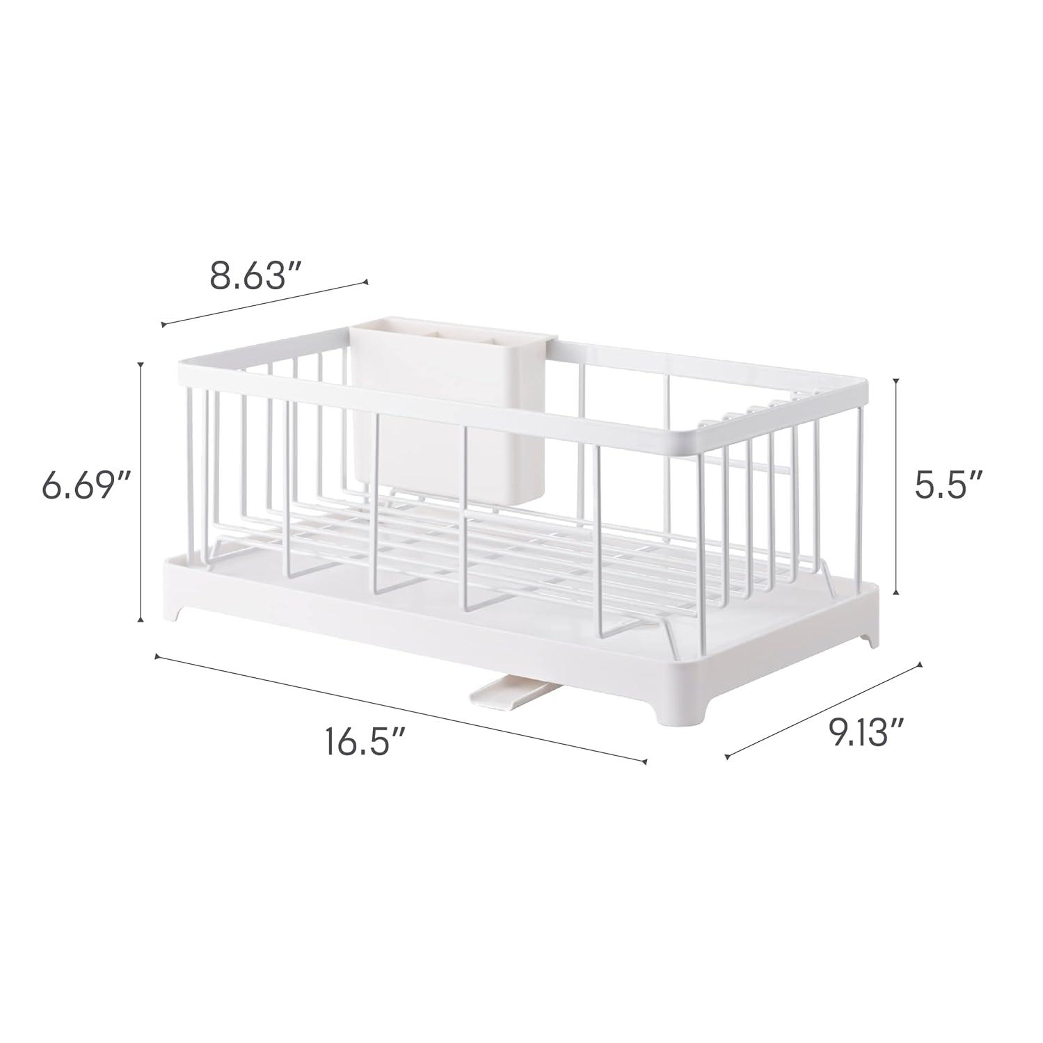 Yamazaki Tower White Wire Dish Drainer Rack