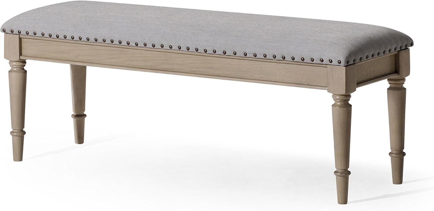 Maven Lane Elizabeth Traditional Upholstered Wooden Bench