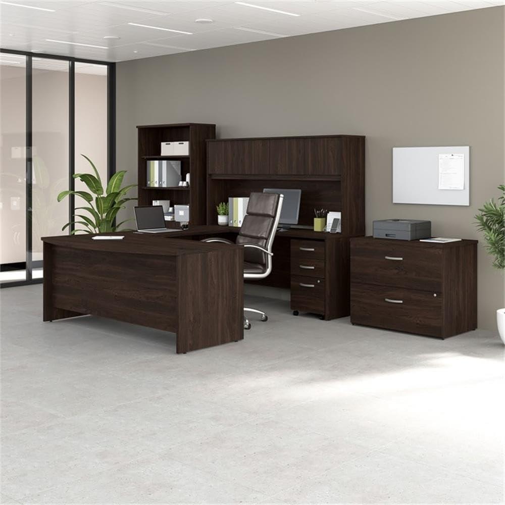 Studio C8-Piece U Shaped Executive Desk Office Set with Hutch