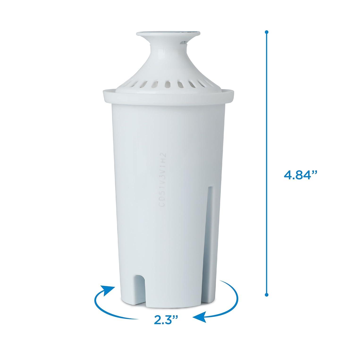 Commercial Cool Brita Filter Replacements, Filters Lasts Up To 60 Gallons, NSF Certified, CCWFB6, White, 6-Pack