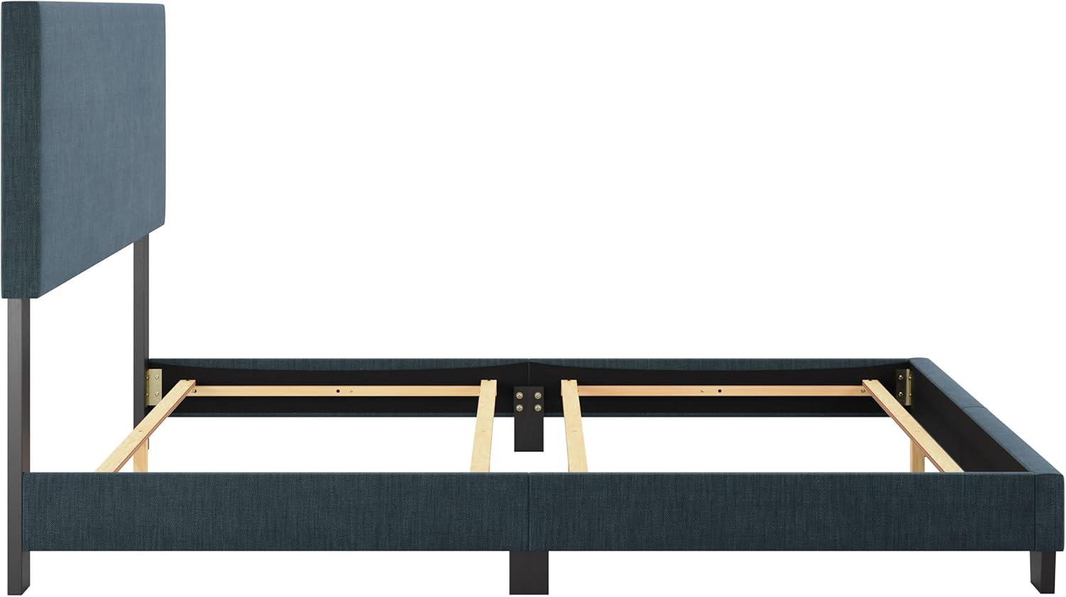 Celeste Modern Upholstered King Bed Beige - CorLiving: Transitional Style, Polyester Fabric, MDF & Wood Frame