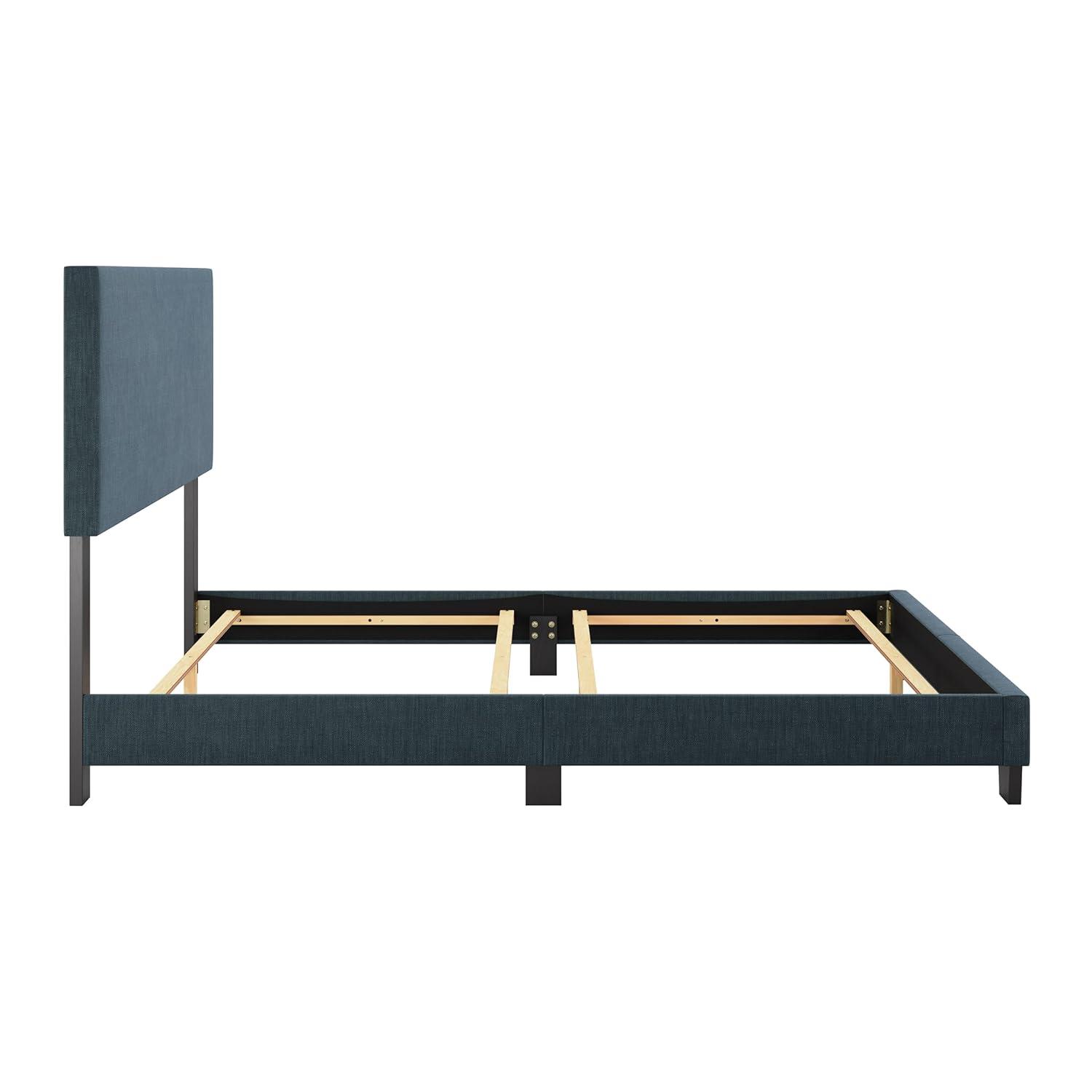 Celeste Modern Upholstered King Bed Beige - CorLiving: Transitional Style, Polyester Fabric, MDF & Wood Frame